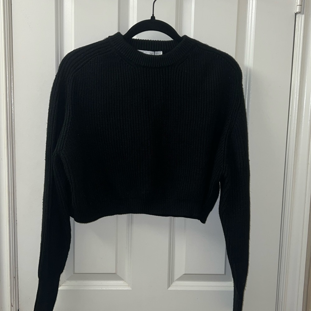 Zara crewneck crop sweater